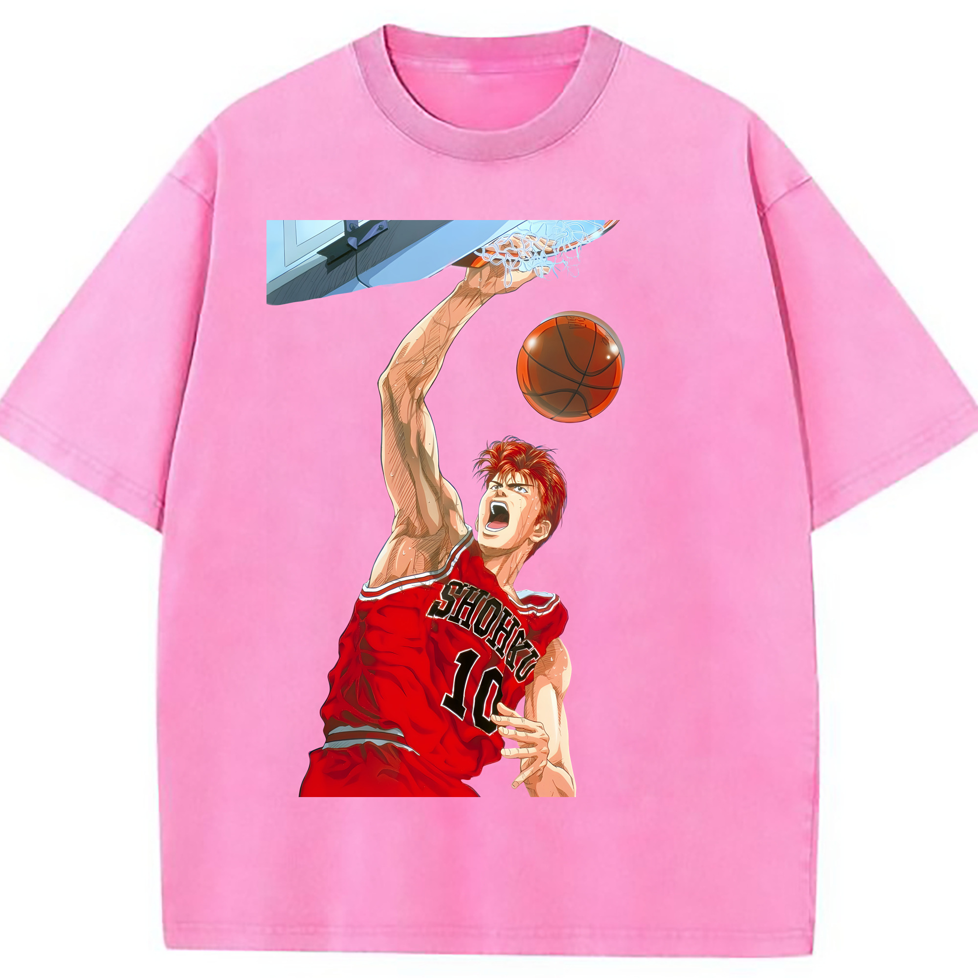 （画像用） SLAM DUNK／スラムダンク 綿100% ヴィンテージ風 半袖Tシャツ（フロントプリント）